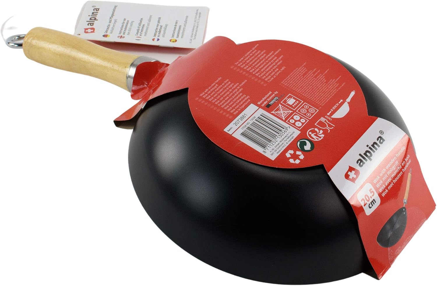Wokpan Houten Handvat 205x6cm