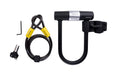 Dunlop Fietsslot, combinatie van beugelslot en kabelslot, stalen kabel met 2 lussen, 120 cm, Ø 10 mm, met 2 sleutels