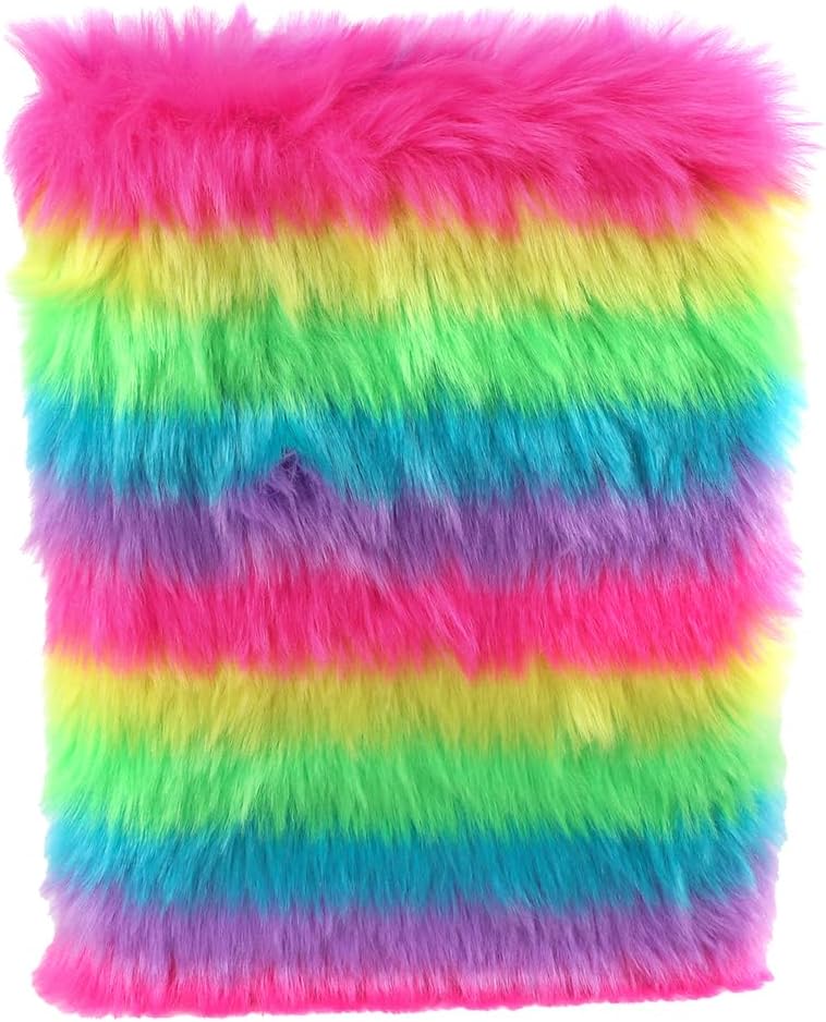 Glamour fluffy notitieboek A5 80blz multi color 16x3x22cm