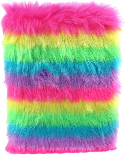 Glamour fluffy notitieboek A5 80blz multi color 16x3x22cm