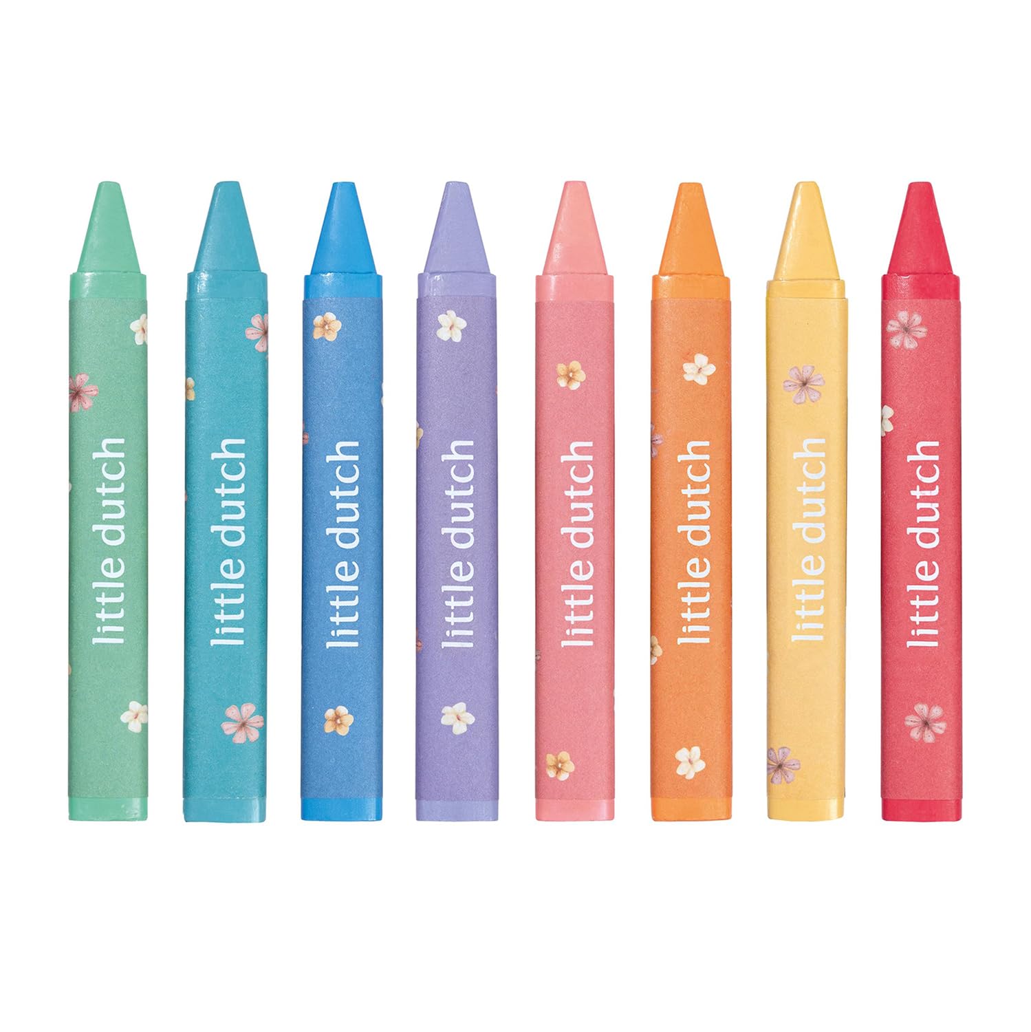 Little Dutch Waskrijt Driehoekig voor Kinderen/Peuters 8 stuks - Pink & Friends
