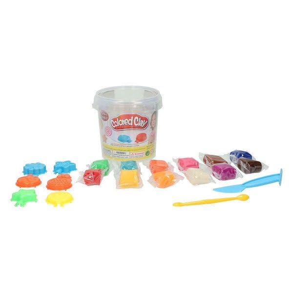 Kleiset in Opbergbox Lolly\`s Maken - 12 Kleuren Klei