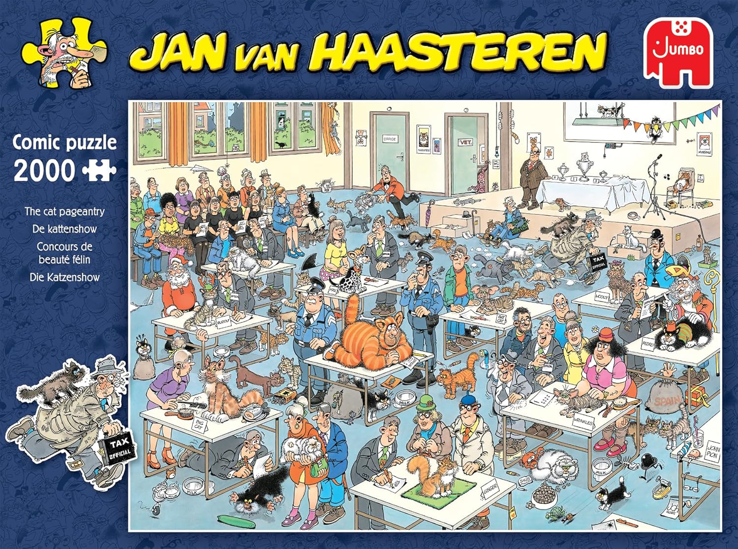 Jan Van Haasteren - Cat Show 2000 Piece Jigsaw Puzzle for Adults
