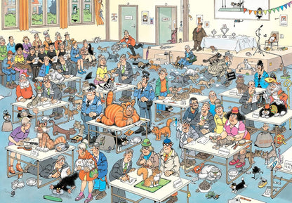 Jan Van Haasteren - Cat Show 2000 Piece Jigsaw Puzzle for Adults