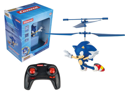 Carrera RC I 2.4GHz Sonic the Hedgehog, Flying Sonic With Coaxial Rotor Control I Original License I Gyro System I Ergonomic 2-Channel Controller
