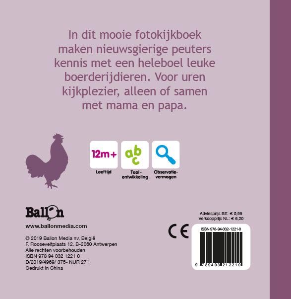 Wins Holland - Dierenvriendjes Kartonboekje Dieren op de boerderij