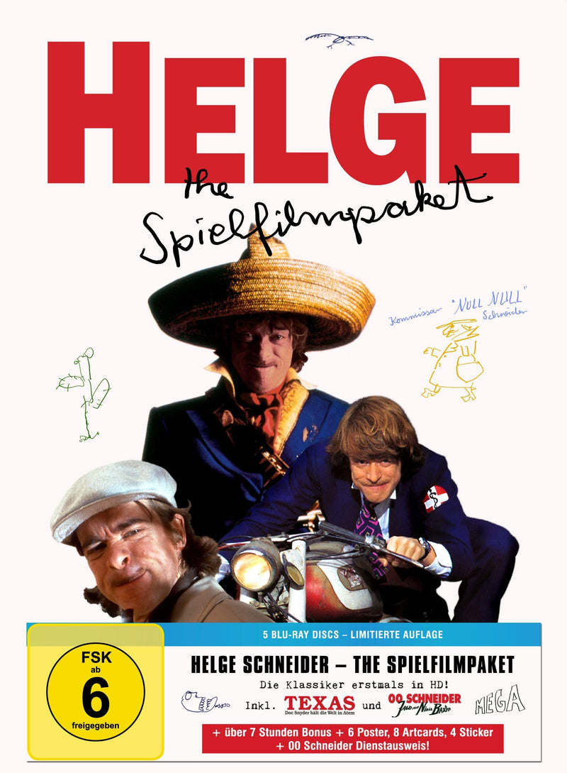 Helge Schneider - The Spielfilmpaket (Limitierte Capbox) (5 Blu-ray Discs