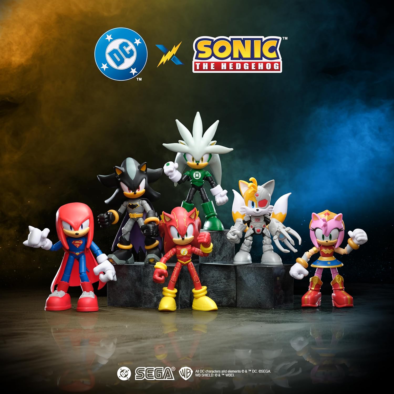 DC x Sonic the Hedgehog as The Flash 5" / 13cm Action Figure, Officially Licensed by Jakks Pacific, Highly Articulated and Detailed Design, Collector's Packaging