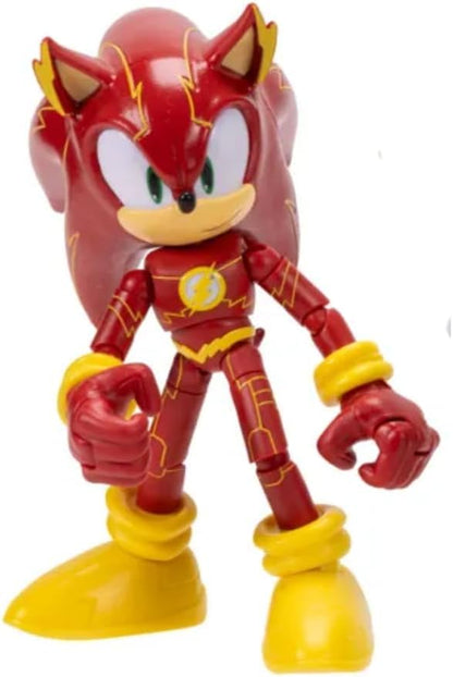 DC x Sonic the Hedgehog as The Flash 5" / 13cm Action Figure, Officially Licensed by Jakks Pacific, Highly Articulated and Detailed Design, Collector's Packaging