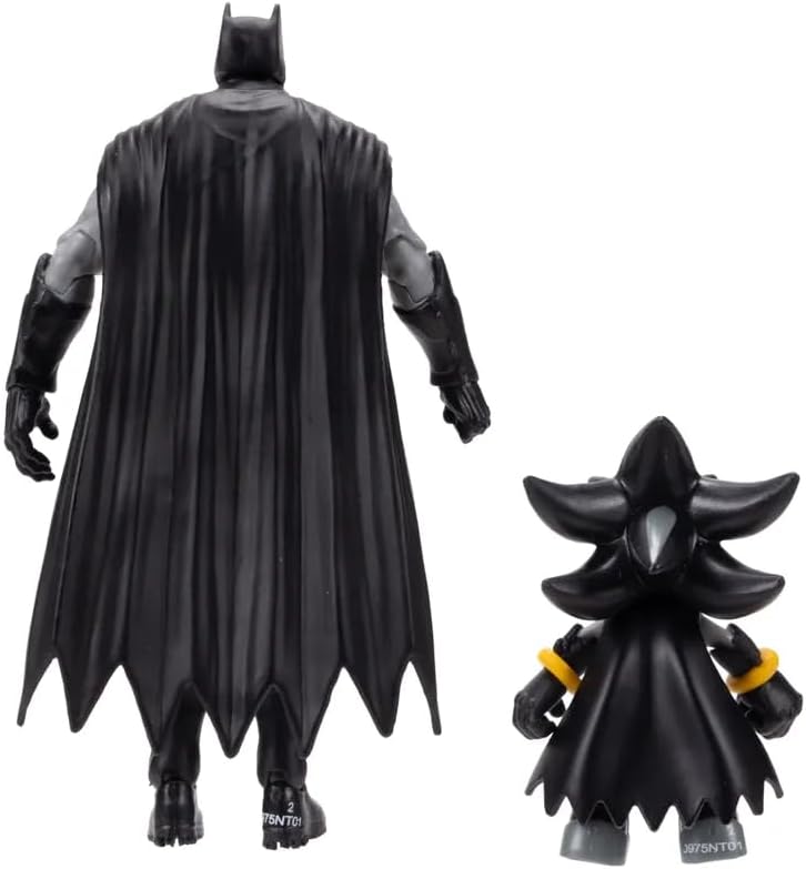 DC x Sonic Shadow & Batman Action Figure Multipack, Officially Licensed by Jakks Pacific, Includes 2.5" Shadow Batman & 5" Classic Action Figures, Sonic x DC Collectibles