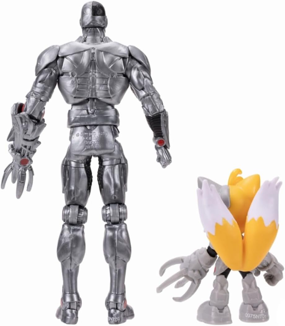 DC x Sonic Tails & Cyborg Action Figure Multipack, Officially Licensed by Jakks Pacific, Includes 2.5" & 5" Classic Action Figures, Detailed Articulated Design, Sonic x DC Collectibles