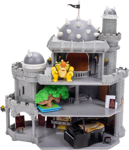 The Super Mario Galaxy Movie Bowser Castle Playset, Officially Licensed by Jakks Pacific, Includes 1.5" Mini Articulated Figure and Character Accessories, 3 Levels of Play, Heat-Activated Paintings