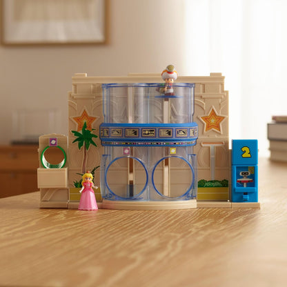 The Super Mario Galaxy Movie Galaxy Gateway Diorama, Officially Licensed by Jakks Pacific, Includes 1.5" Princess Peach and Captain Toad Figures, Interactive Features, Ideal for Collectors