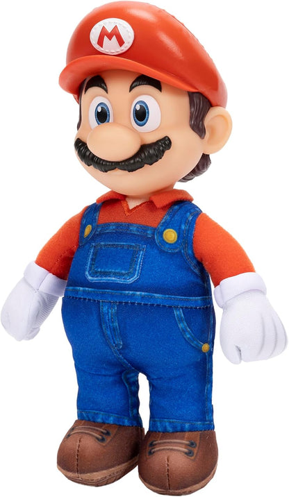 The Super Mario Galaxy Movie Mario Jumbo Plush 9" / 23cm, Officially Licensed by Jakks Pacific, Deluxe Plush with Sculpted Roto Head, Nintendo Collectible Plush, for Ages 3+