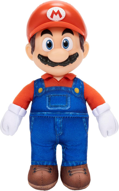 The Super Mario Galaxy Movie Mario Jumbo Plush 9" / 23cm, Officially Licensed by Jakks Pacific, Deluxe Plush with Sculpted Roto Head, Nintendo Collectible Plush, for Ages 3+