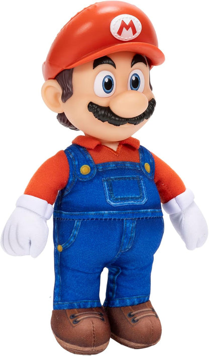 The Super Mario Galaxy Movie Mario Jumbo Plush 9" / 23cm, Officially Licensed by Jakks Pacific, Deluxe Plush with Sculpted Roto Head, Nintendo Collectible Plush, for Ages 3+