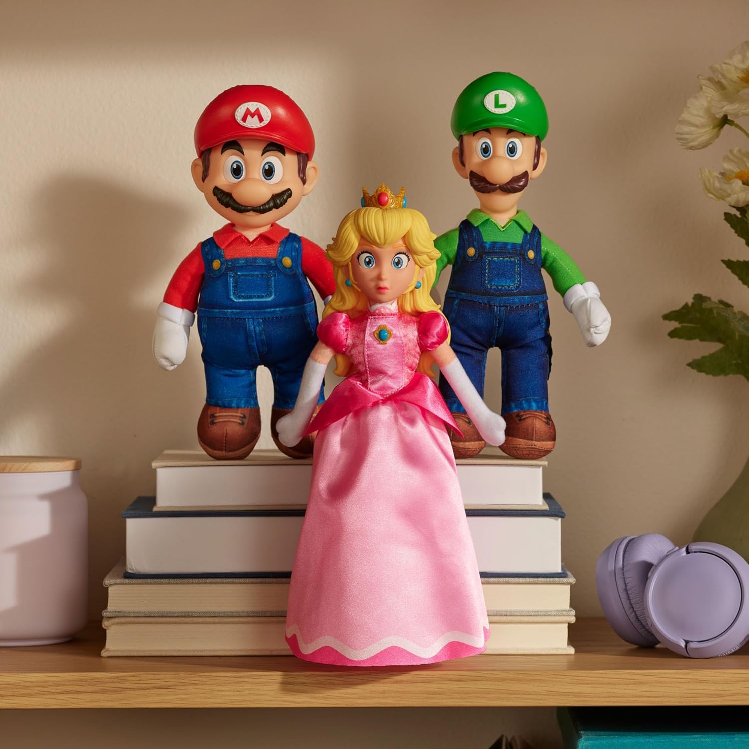 The Super Mario Galaxy Movie Mario Jumbo Plush 9" / 23cm, Officially Licensed by Jakks Pacific, Deluxe Plush with Sculpted Roto Head, Nintendo Collectible Plush, for Ages 3+