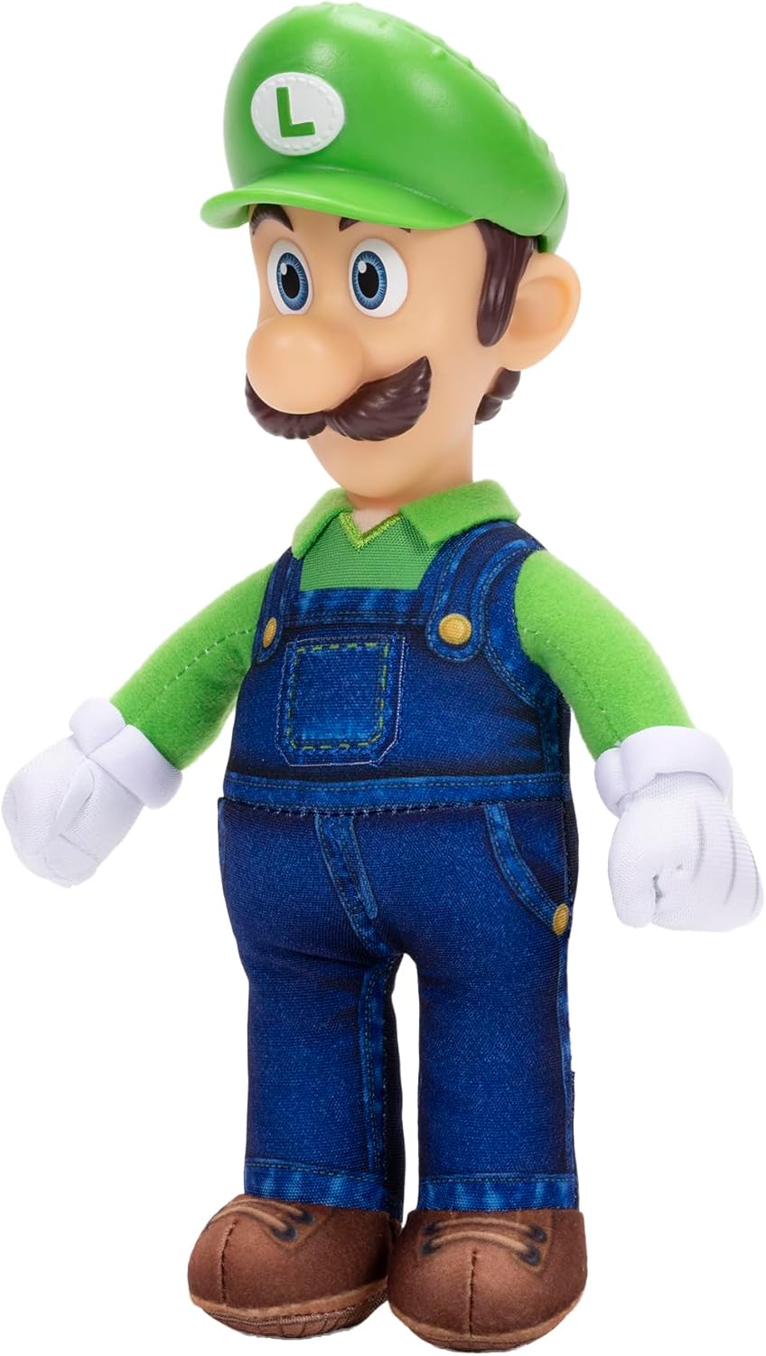 The Super Mario Galaxy Movie Luigi Jumbo Plush 9" / 23cm, Officially Licensed by Jakks Pacific, Plush with Sculpted Roto Head, Super Mario Collectible Plush, for 3+