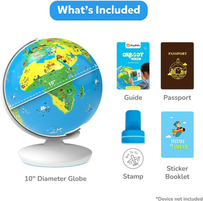 Shifu PlayShifu Educational Globe for Kids, Orboot Earth (+ App) Interactive AR World, 400 Wonders, 1000+ Facts, STEM Toy Gifts for Kids 4-10 Years, No Borders, No Names on Orboot Globe