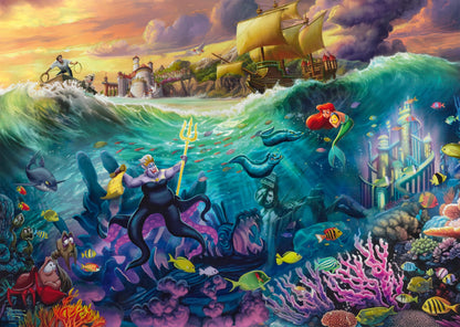 Schmidt - Thomas Kinkade: Disney The Little Mermaid - Ursula (1,000 Pieces) - Jigsaw Puzzle - Ages 14 plus - 1 plus Players