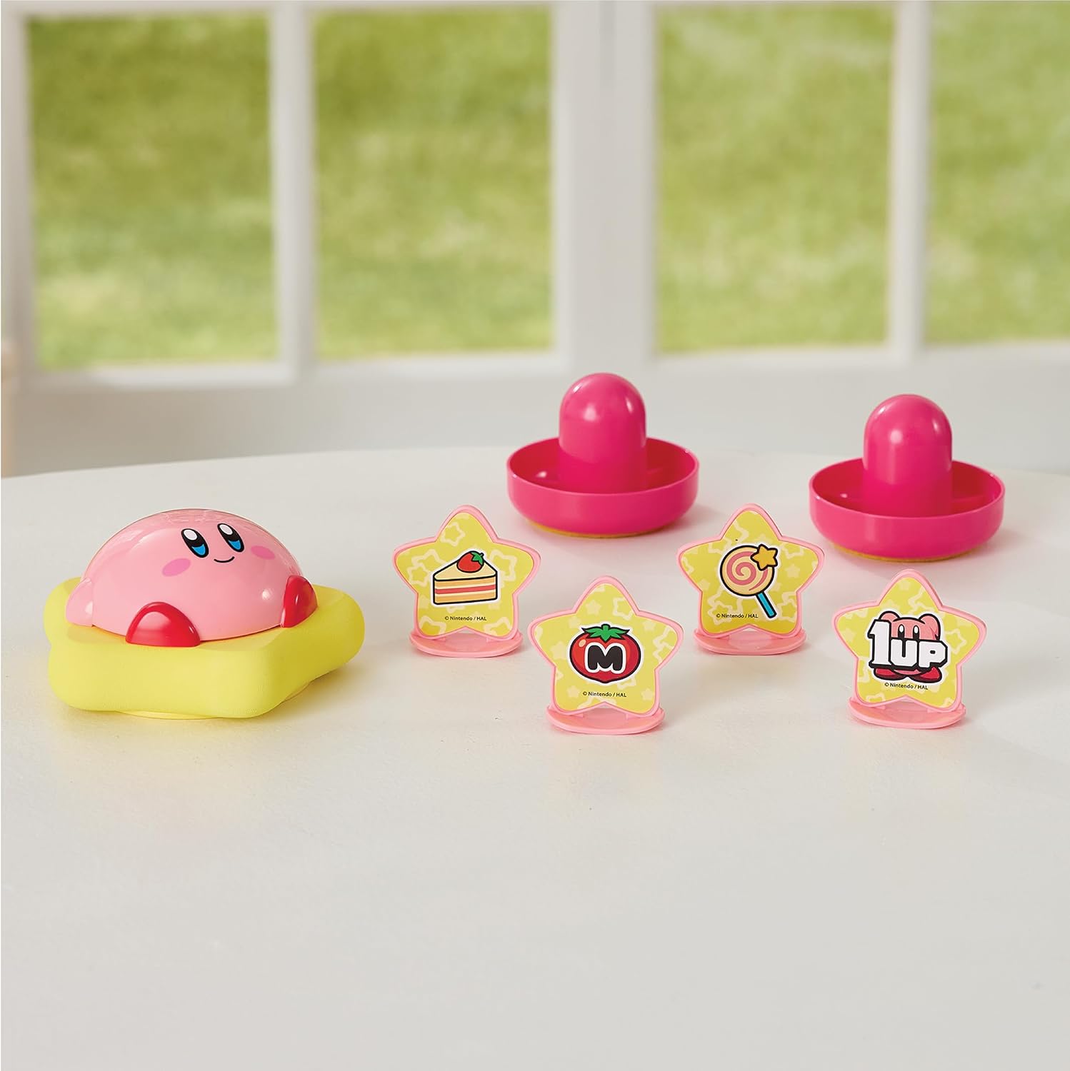 EPOCH Games - 7609 Kirby Hover Spiel, Party Spiel, Air Hockey, Geschicklichkeitsspiel, Nintendo, Brettspiel für Kinder ab 4 Jahren