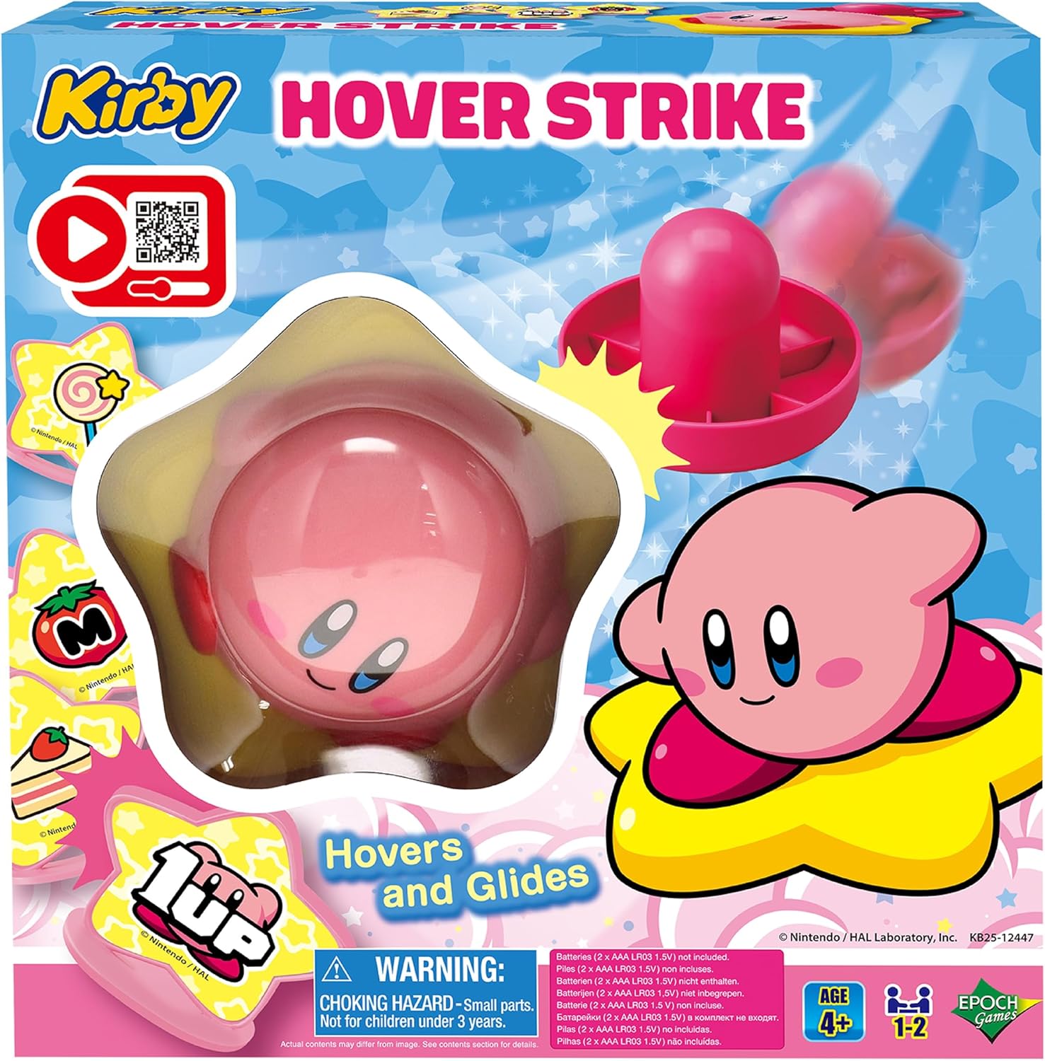EPOCH Games - 7609 Kirby Hover Spiel, Party Spiel, Air Hockey, Geschicklichkeitsspiel, Nintendo, Brettspiel für Kinder ab 4 Jahren