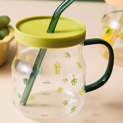 Draagbaar Glazen Mok Eenvoudige Moderne Strokop Thuiskantoor Koffiemok Theekopjes Herbruikbare 600ml/20.3oz prachtig