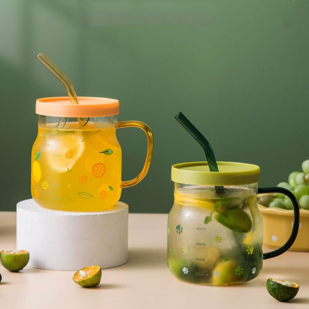 Draagbaar Glazen Mok Eenvoudige Moderne Strokop Thuiskantoor Koffiemok Theekopjes Herbruikbare 600ml/20.3oz prachtig