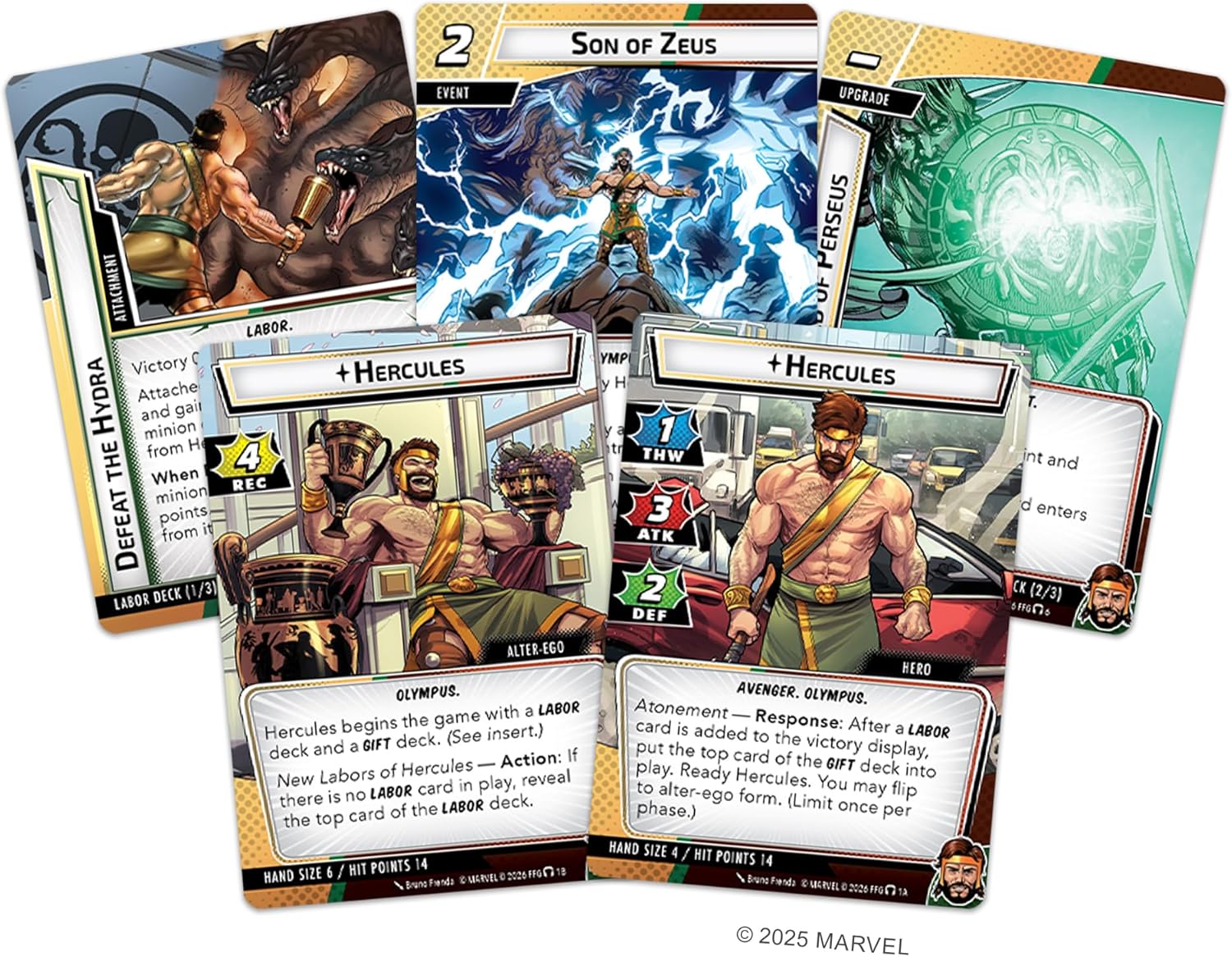 Asmodee | Marvel Champions: The Card Game - Hercules Hero Pack | Miniatures Game | Ages 12+ | 1-4 Players | 30-120 Minutes Playing Time
