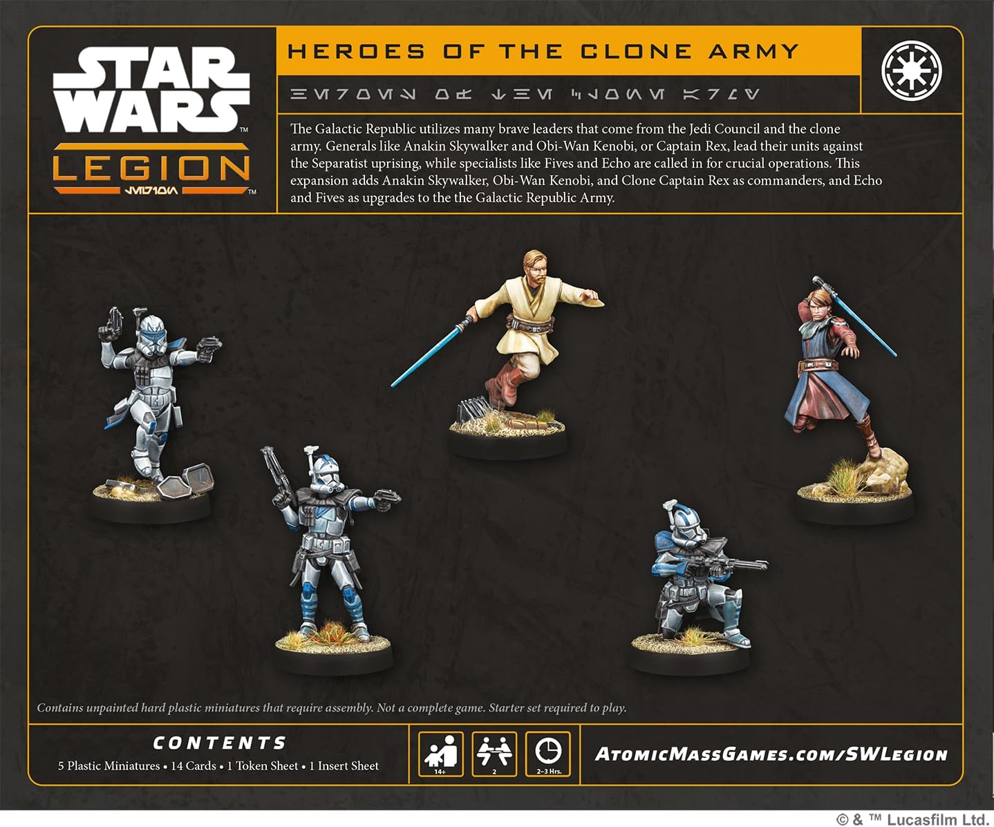 Asmodee | Star Wars: Legion Heroes of the 501st Character Pack | Miniatures Game | Ages 14+ | 2 Players | 90 Minutes Playing Time