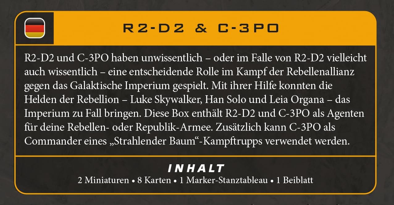 Asmodee | Star Wars Legion - R2-D2 & C-3P0 Operative Expansion | Tabletop Miniature Game | Ages 14+ | 2 Players | 90+ Minutes Playing Time