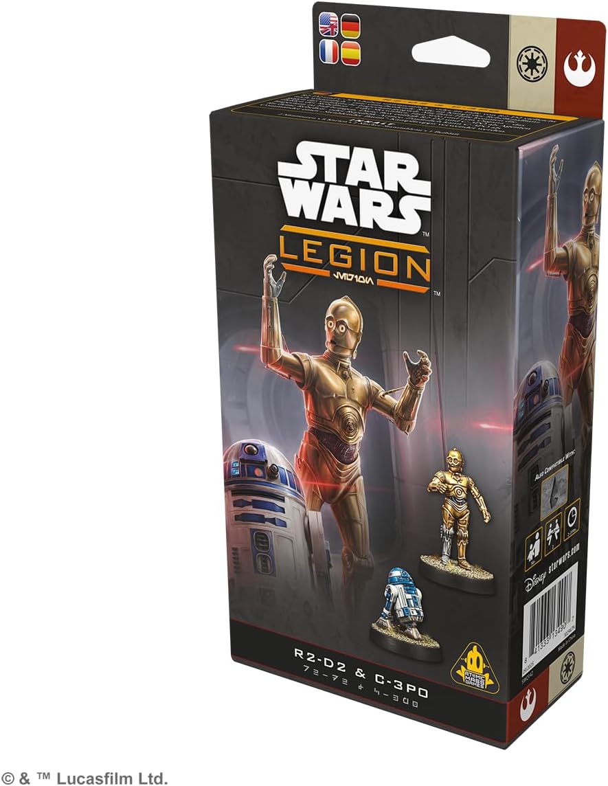 Asmodee | Star Wars Legion - R2-D2 & C-3P0 Operative Expansion | Tabletop Miniature Game | Ages 14+ | 2 Players | 90+ Minutes Playing Time