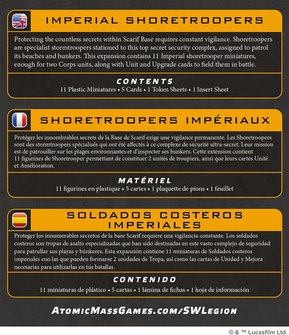 Asmodee | Star Wars: Legion - Imperial Shoretroopers | Miniatures Game | Ages 14+ | 2 Players | 90 Minutes Playing Time