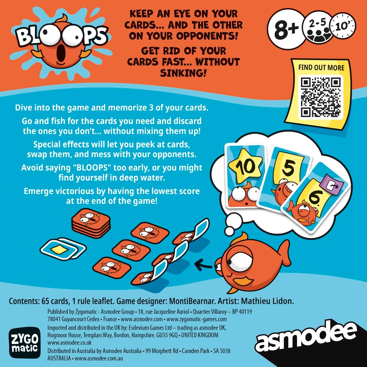 Asmodee | Bloops | Memory Party Game | Ages 8+ | 2-5 Players | 10+ Minutes Playing Time