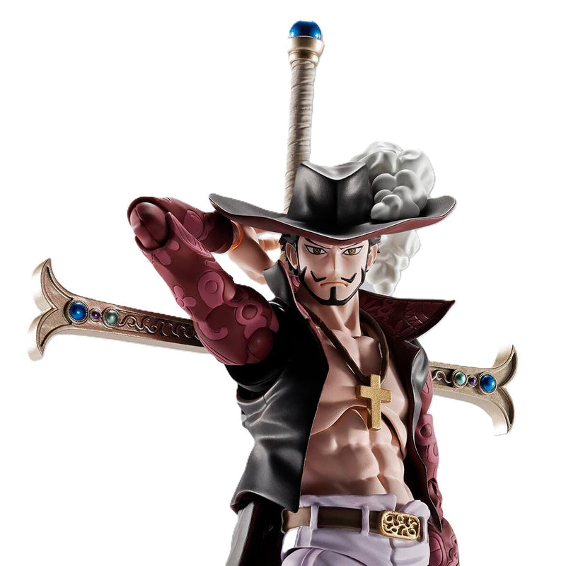 Tamashi Nations - One Piece S.H. Figuarts Juracur Mihawk - Occhio di falco - PVC e ABS, circa 165 mm