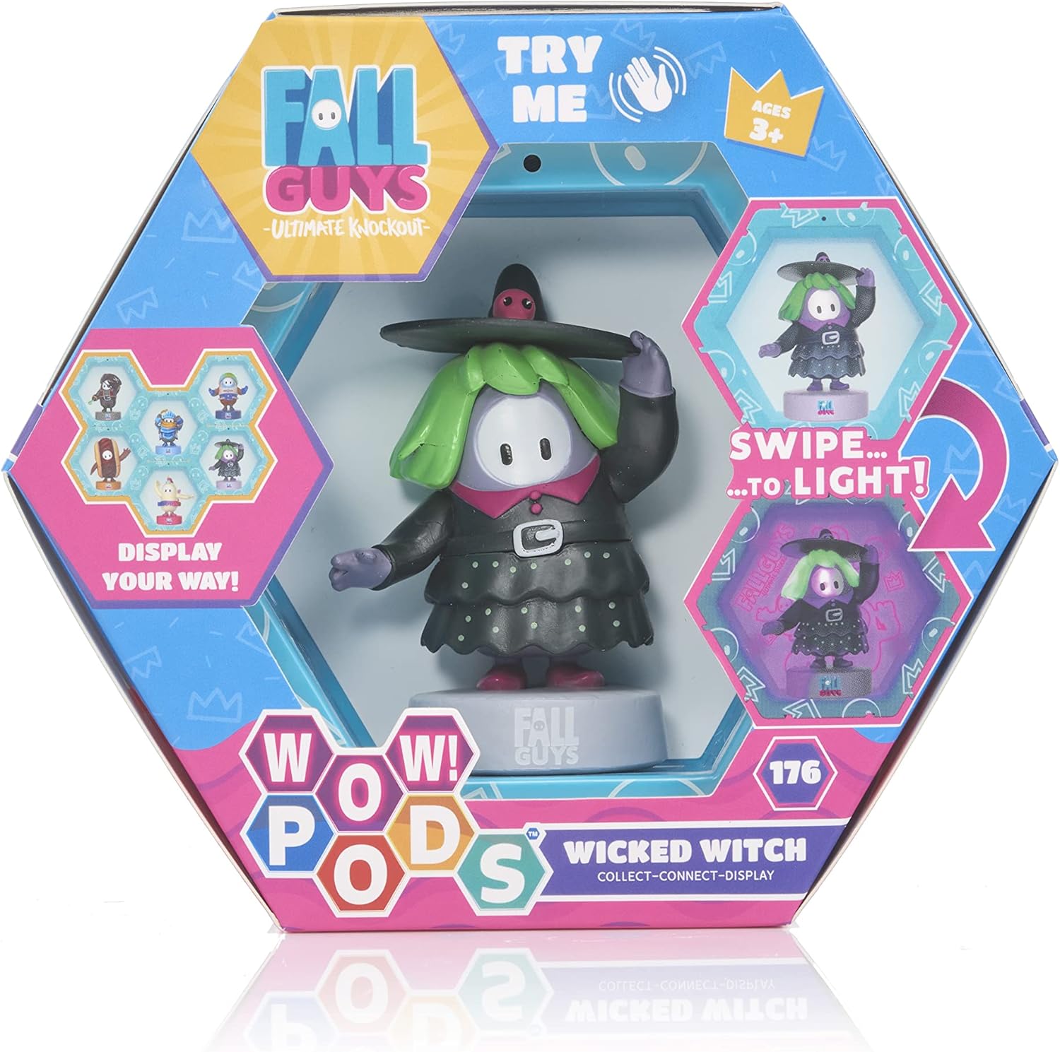 WOW! PODS Fall Guys: Ultimate Knockout - Wicked Witch Light-up Bobble-Head Figure | Official Merchandise, Collectibles, Toys and Gifts | For Fall Guys Fans