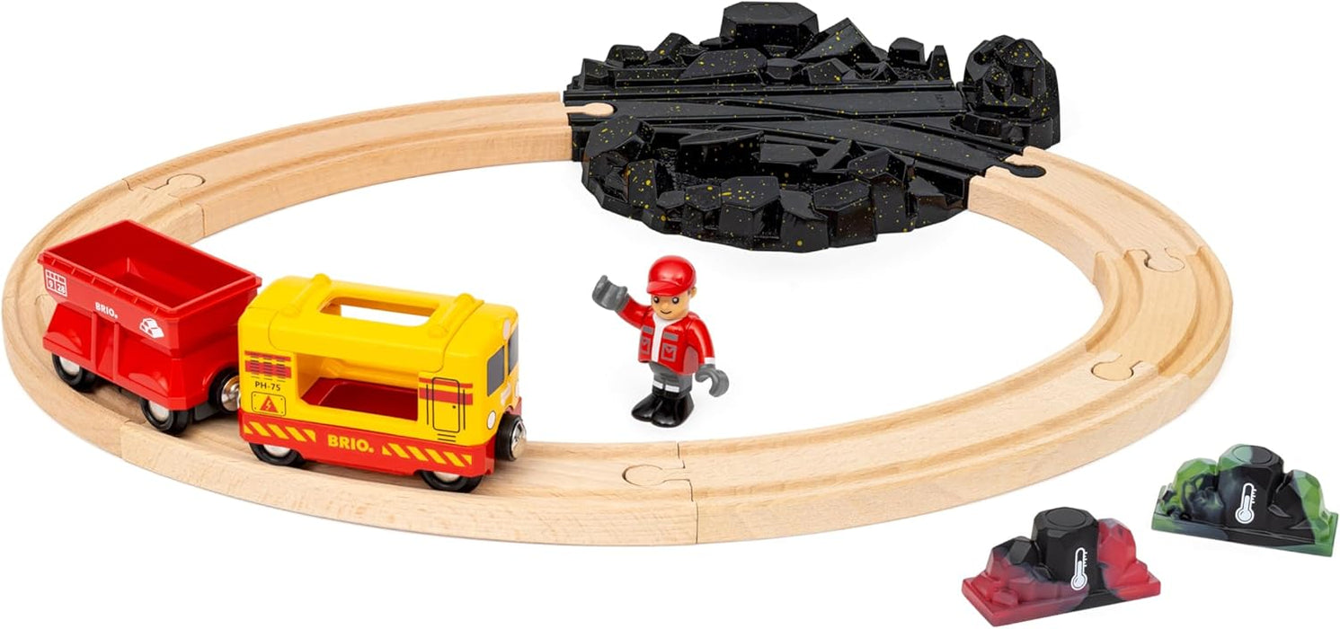 BRIO World Cargo Gemstone Starter Set Travel Toy Train Set for Kids Age 3 Years Up - Wooden Toddler Toys & Games