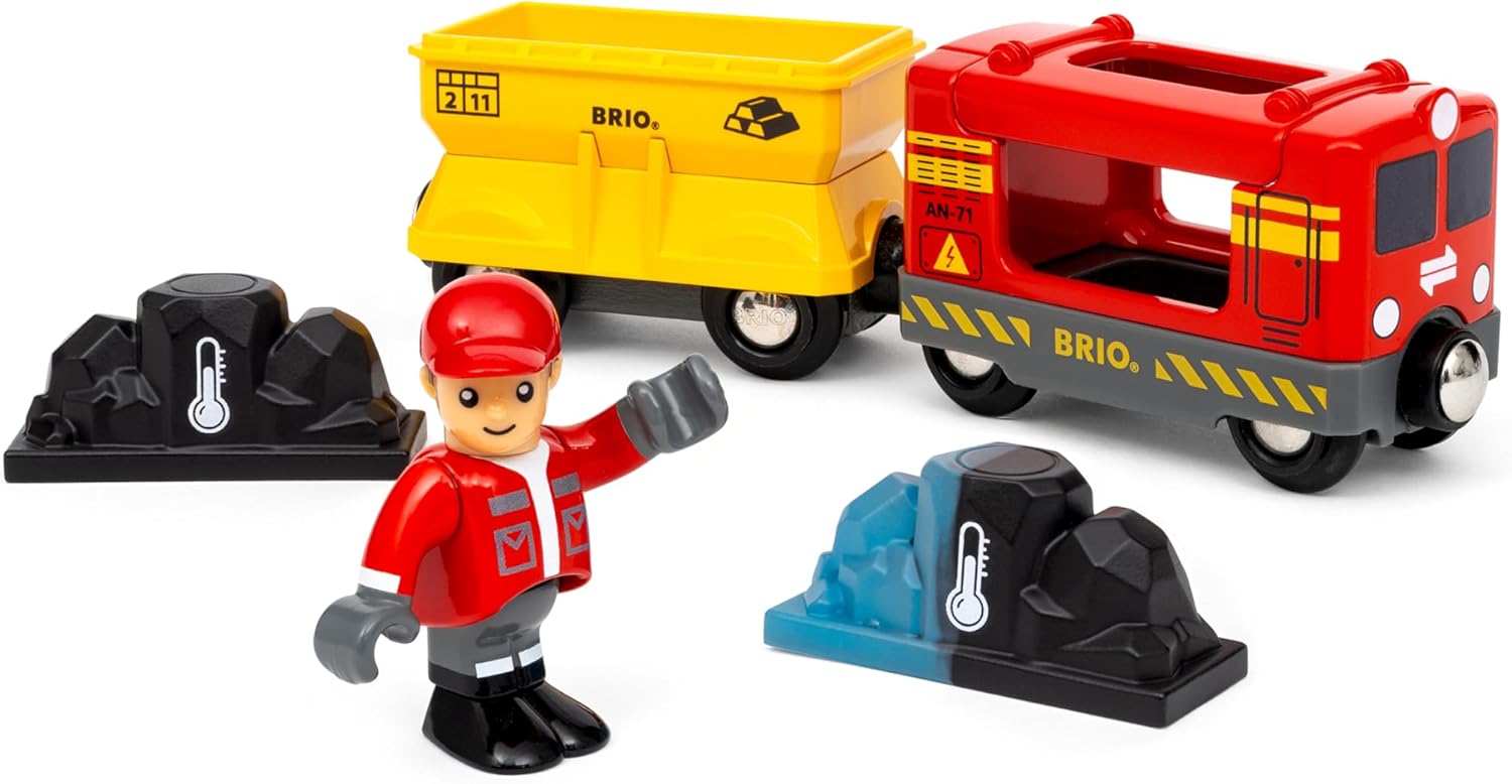 BRIO World - Gemstone Cargo Train - Wooden Train for Kids Age 3 Years Up - Railway Accessories and Add Ons