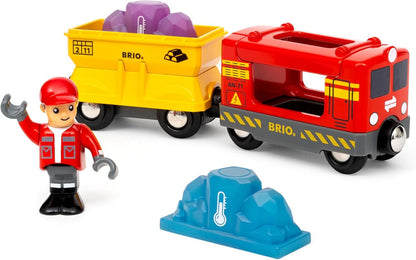 BRIO World - Gemstone Cargo Train - Wooden Train for Kids Age 3 Years Up - Railway Accessories and Add Ons