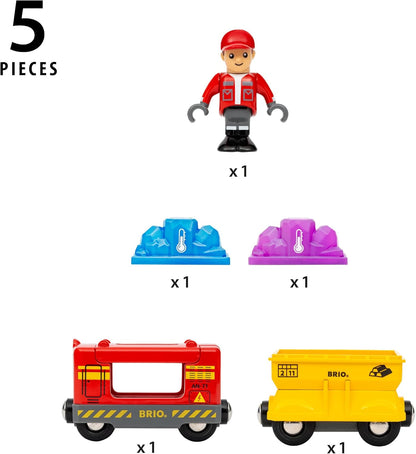 BRIO World - Gemstone Cargo Train - Wooden Train for Kids Age 3 Years Up - Railway Accessories and Add Ons