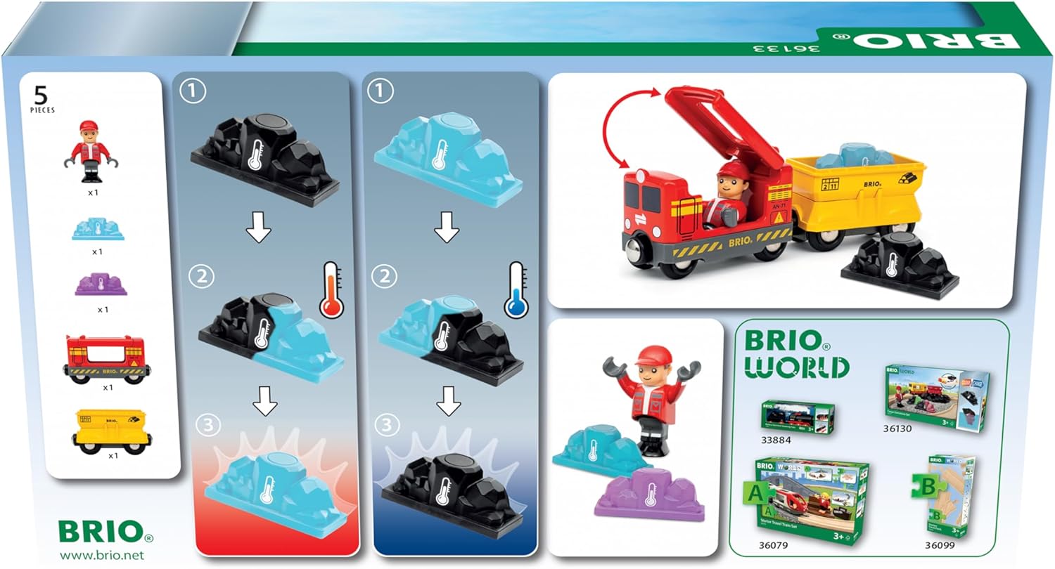 BRIO World - Gemstone Cargo Train - Wooden Train for Kids Age 3 Years Up - Railway Accessories and Add Ons