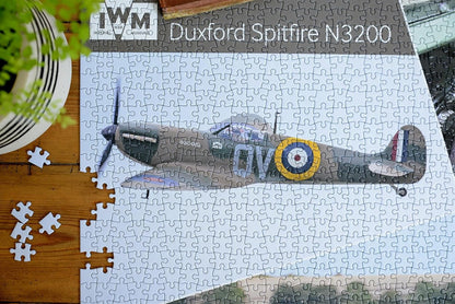 Spitfire 1000 Piece Jigsaw Puzzle - Duxford N3200 World War 2 WWII Aircraft | Imperial War Museum Collection Of Historical Military Warplanes For Adults Size 66cm x 50cm (26 x 20 inches