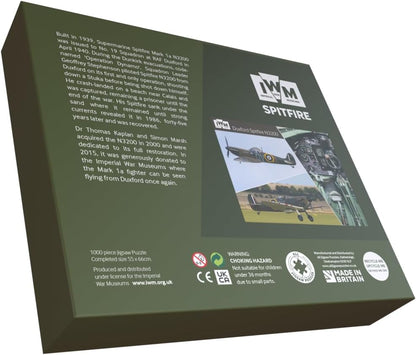 Spitfire 1000 Piece Jigsaw Puzzle - Duxford N3200 World War 2 WWII Aircraft | Imperial War Museum Collection Of Historical Military Warplanes For Adults Size 66cm x 50cm (26 x 20 inches