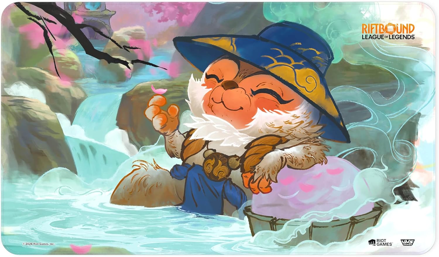 Riftbound: League of Legends - Playmat: Teemo -TCG Spiritforged Spirit Blossom, 24x14, Neoprene, Character Art, Tabletop Trading Card Game Accessory