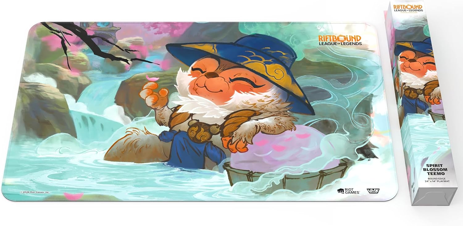 Riftbound: League of Legends - Playmat: Teemo -TCG Spiritforged Spirit Blossom, 24x14, Neoprene, Character Art, Tabletop Trading Card Game Accessory