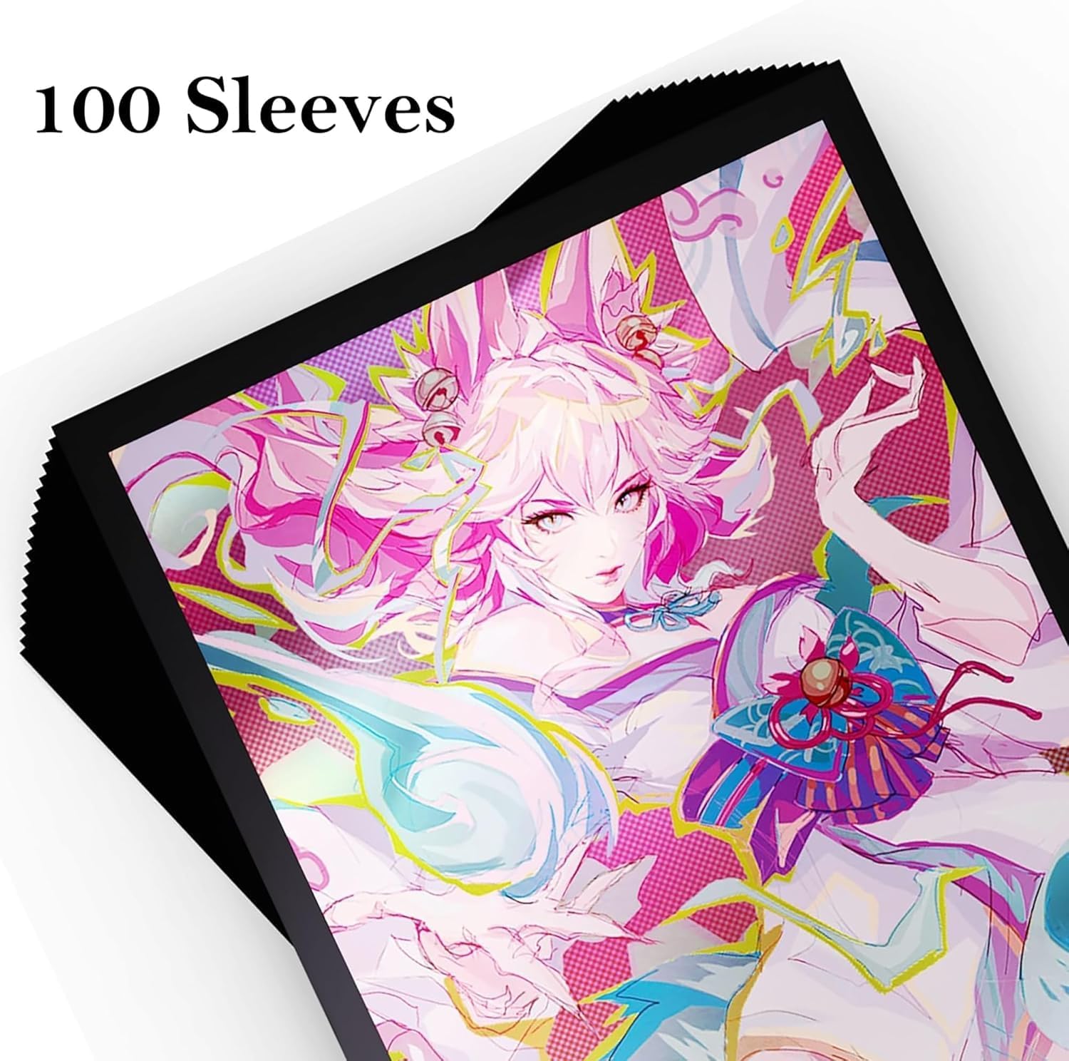 Riftbound: League of Legends - Art Sleeves: Ahri - 100ct Card Protectors, TCG Spiritforged Spirit Blossom, Character Art, Trading Card Game Accessory