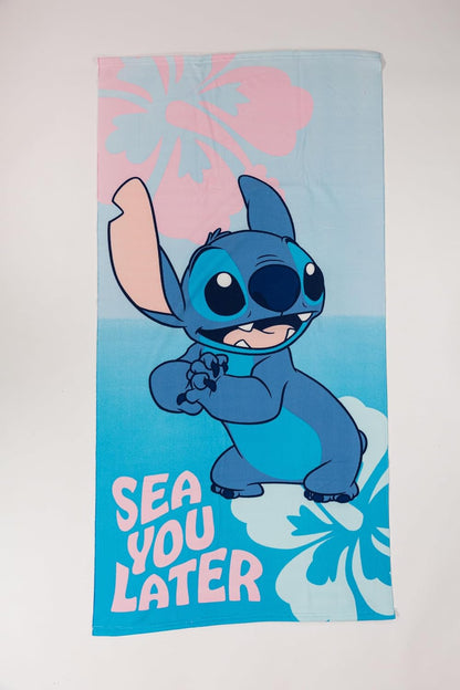 Stitch Beach Towel 70x140cm 100% Polyester