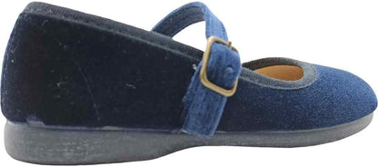 TOKOLATE Girl's Velvet Low Cut Mary Jane