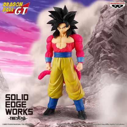 Banpresto Goku Super Saiyan 4 Dragon Ball GT Action Figure - Solid Edge Works 21 cm - BP29903P Multicolor - Collectible Figure - Great for Anime Fans