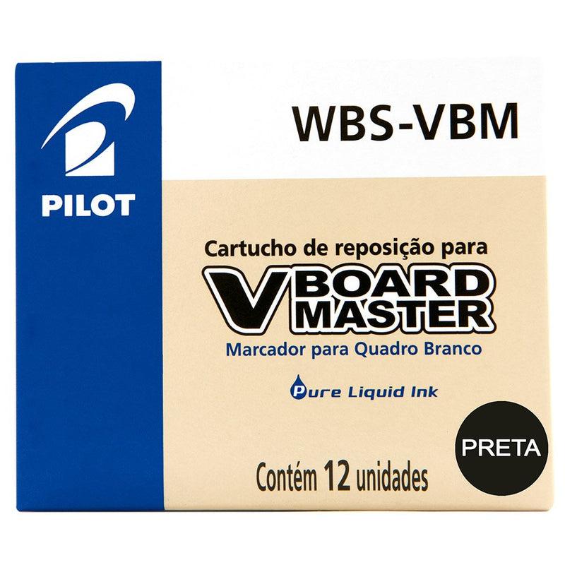 Recambio rotulador Pilot Vboard Master color negro (12 unidades